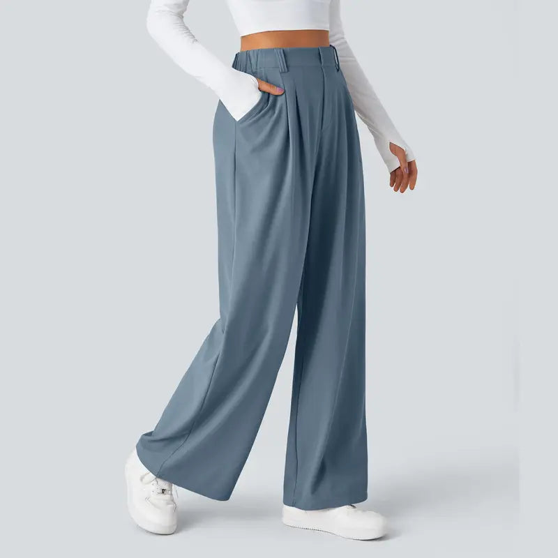 Halara™ Flex Basic Wide-Leg Trousers with Pockets
