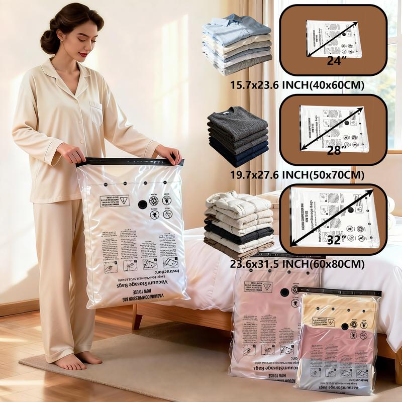 Snofrid Cordless Travel Vacuum Bags 15-Pack | USB Rechargeable Pump Included – Waterproof, Reusable & Space-Saving for Suitcases