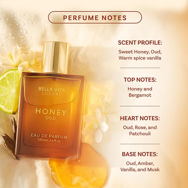Bella Vita Luxury Honey Oud Oud EDP (Warm Vanilla, Patchouli & Bergamot)