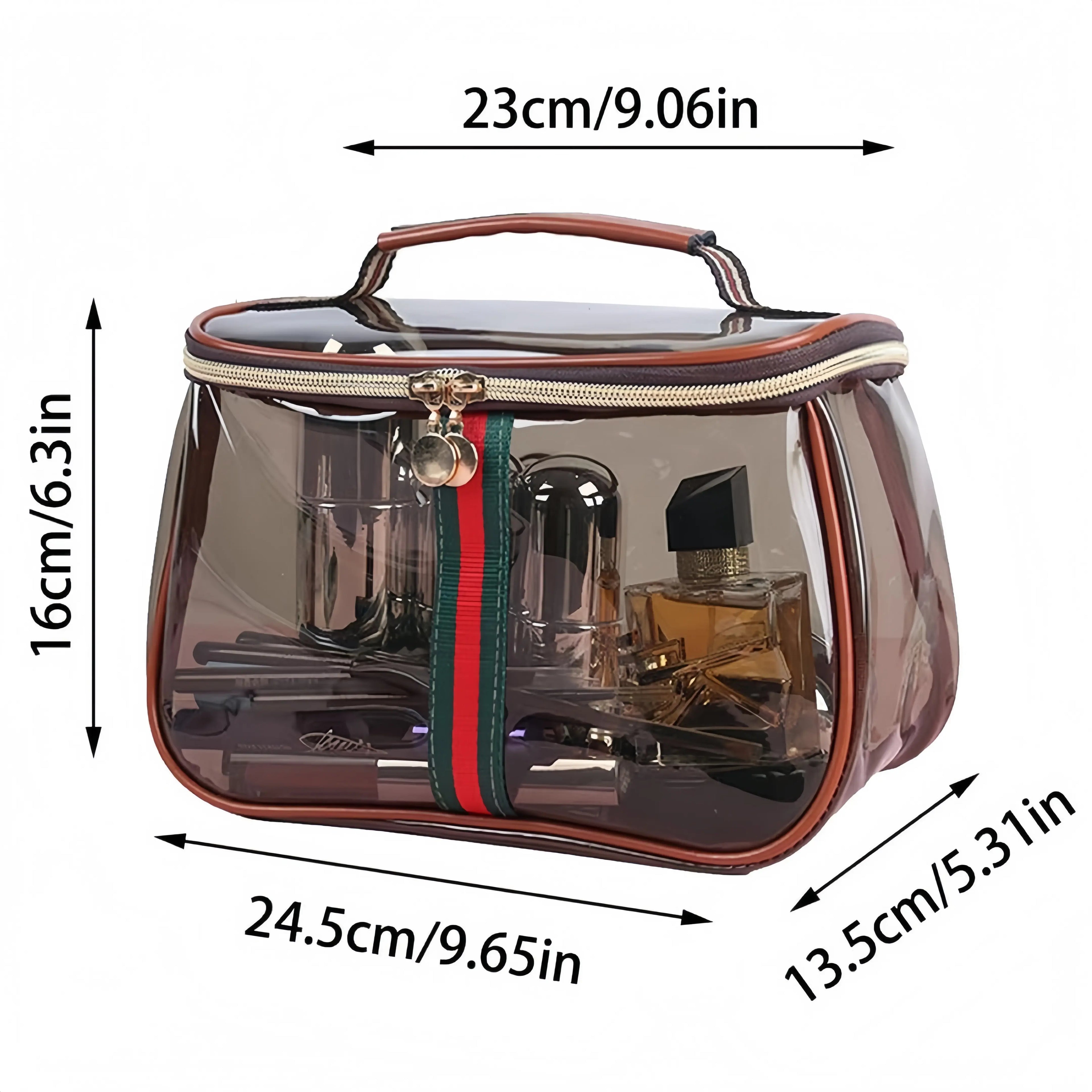 3-Pack Retro Vanity Makeup Bag Set | Large-Capacity, Waterproof & Transparent – Travel Storage for Toiletries, Skincare & Cosmetics
