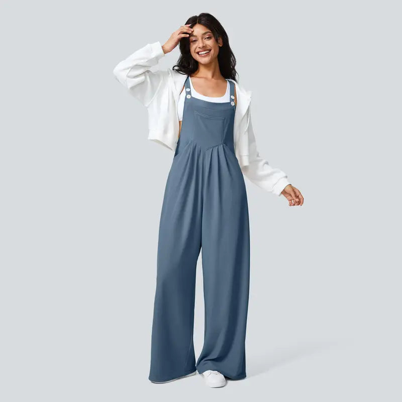 Halara™ Loose-Fit Waffle Jumpsuit with Side Pockets