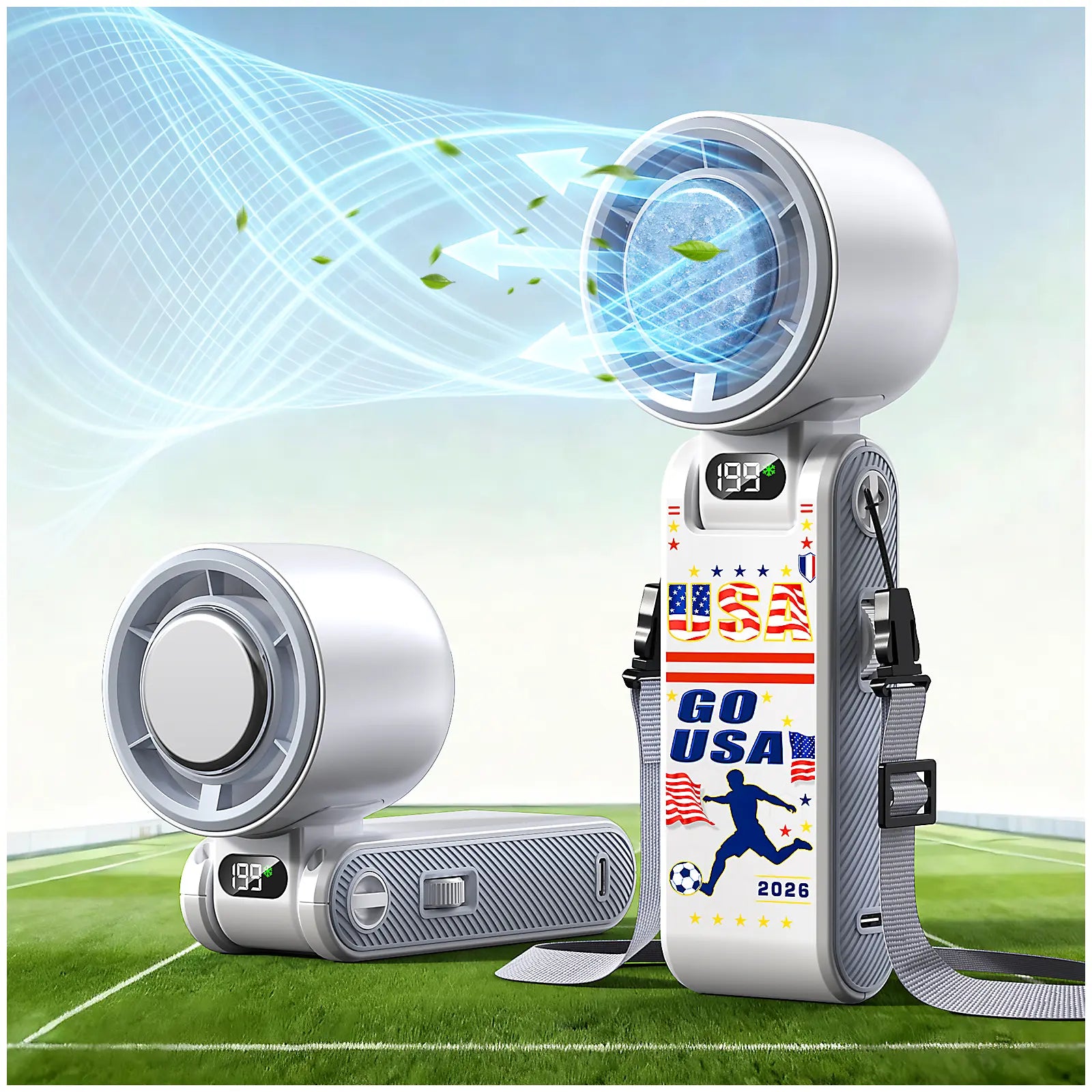 Ultra-Powerful Foldable Turbo Fan (199 Speeds & Smart LED Display)