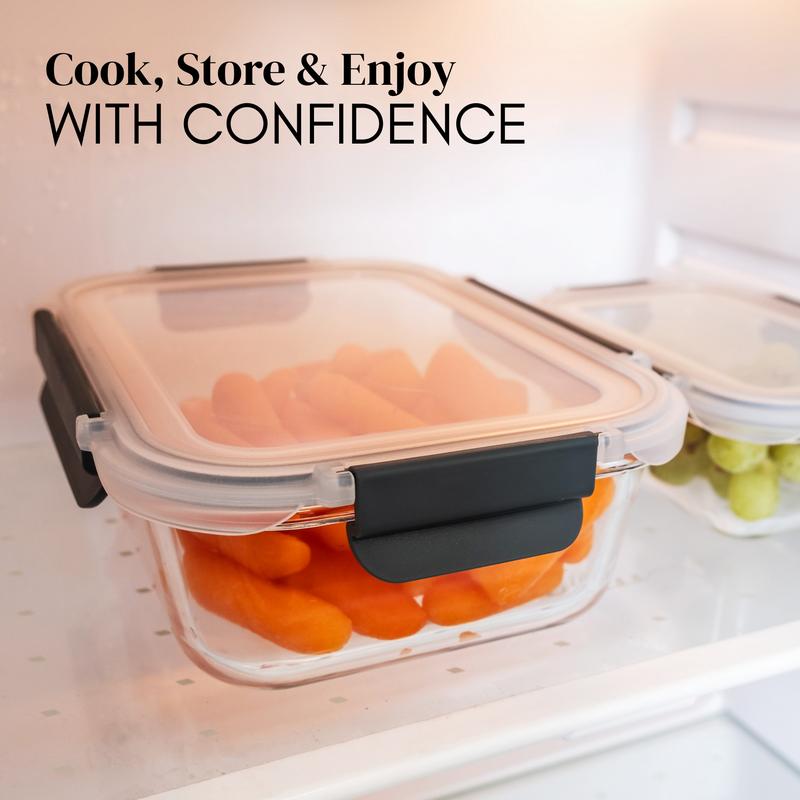 Straame 10-Piece Glass Food Storage Set (Oven, Microwave & Dishwasher Safe)