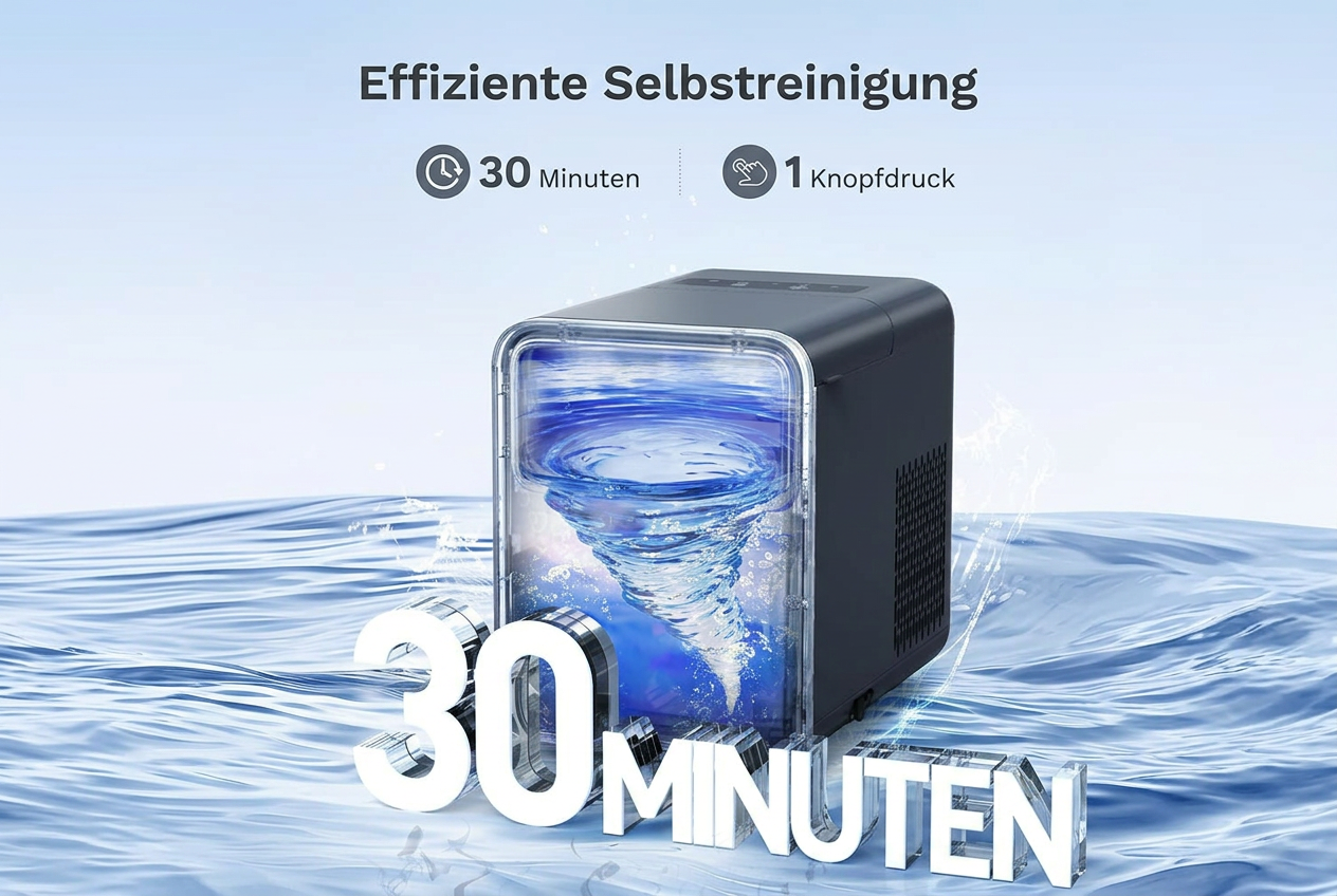 Kompakter Eiswürfelbereiter