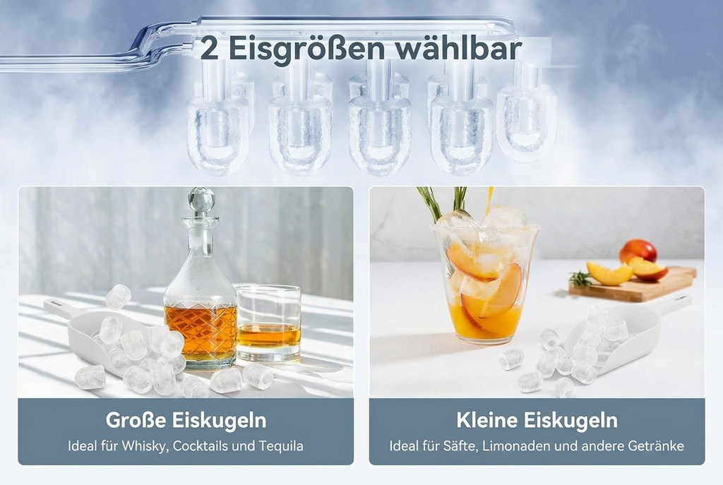 Kompakter Eiswürfelbereiter